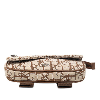 Dior Cactus Jack Travis Scott Saddle Arm Pouch Brown Canvas Leather