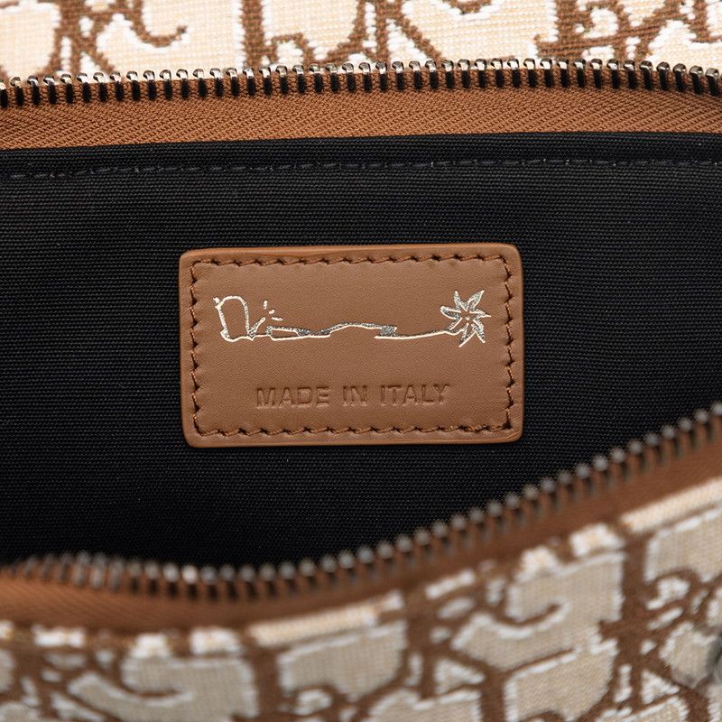 Dior Cactus Jack Travis Scott Saddle Arm Pouch Brown Canvas Leather
