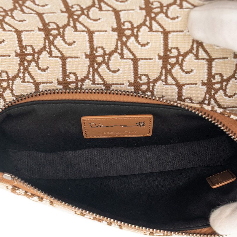 Dior Cactus Jack Travis Scott Saddle Arm Pouch Brown Canvas Leather