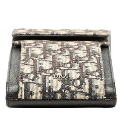 Dior Oblique Shoulder Bag Pochette Beige Navy Black Canvas Leather