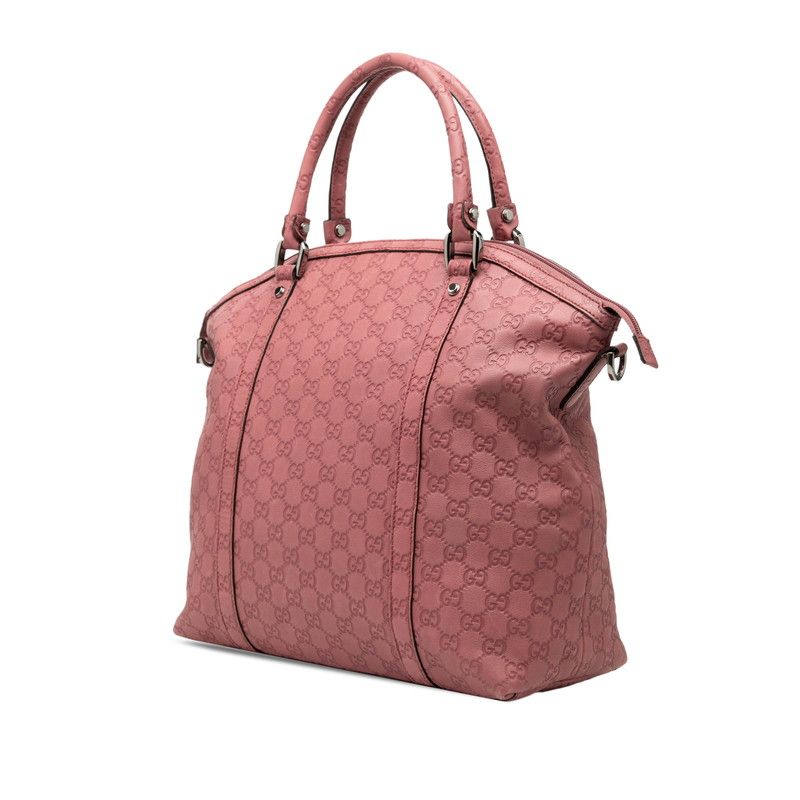 Guccissima Soho 2-Way Shoulder Bag Pink Leather