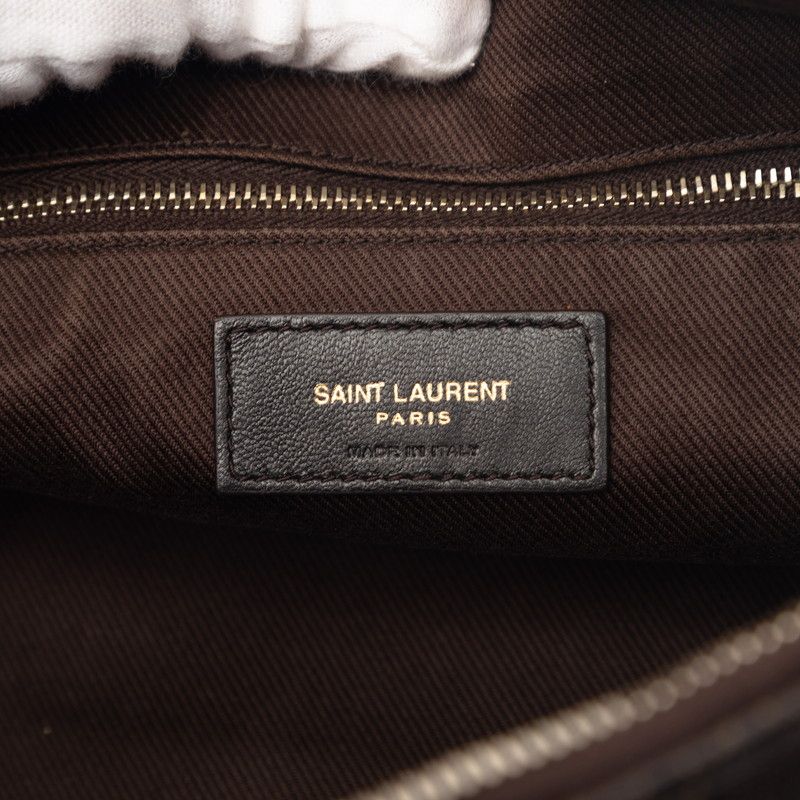 Saint Laurent Monogram Ysllogo Shoulder Bag Brown
