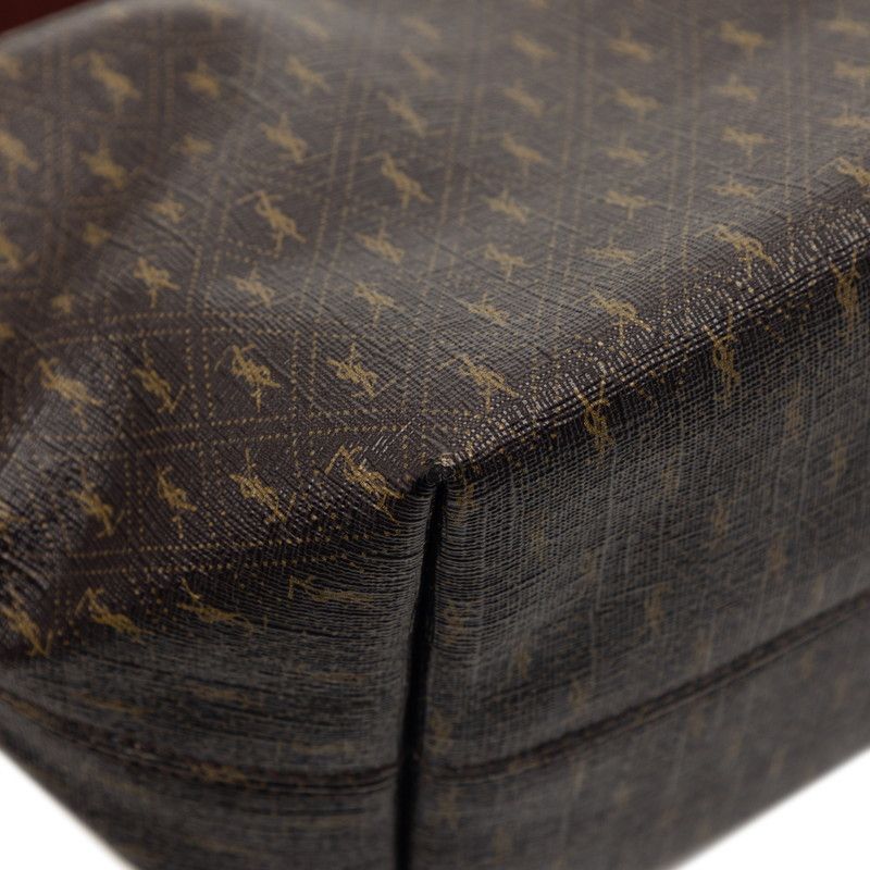 Saint Laurent Monogram Ysllogo Shoulder Bag Brown