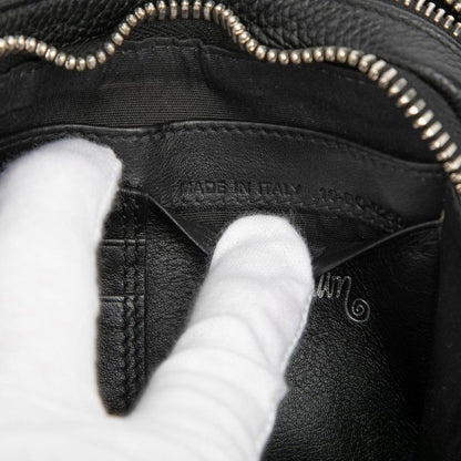 Dior Stussy Bee Patch Shoulder Bag Black White Leather