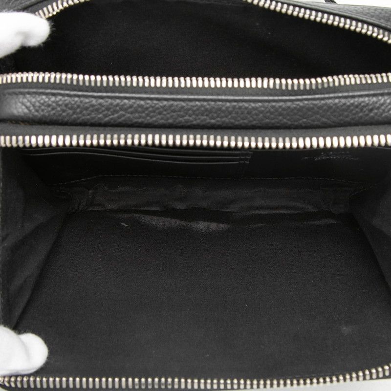 Dior Stussy Bee Patch Shoulder Bag Black White Leather
