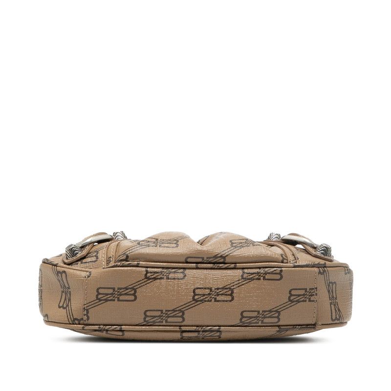 Balenciaga Bbmonogram Luca Gold Mini Crossbody Shoulder Chain 2-Way Bag Brown