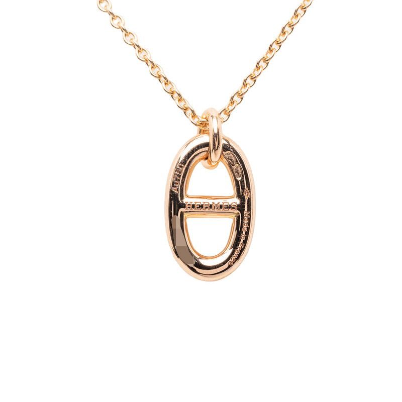 Hermes Chaine D'ancre Farandole PM Pendant Necklace 18k Pink Gold