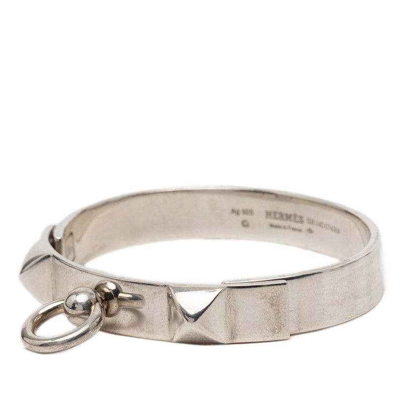 Hermes Collier de Chien PM Bracelet Bangle Silver
