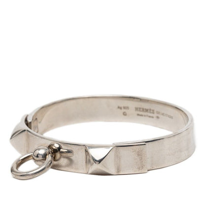 Hermes Collier de Chien PM Bracelet Bangle Silver