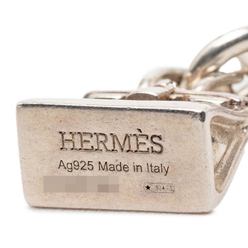 Hermes Amulet Birkin Pendant Necklace Silver