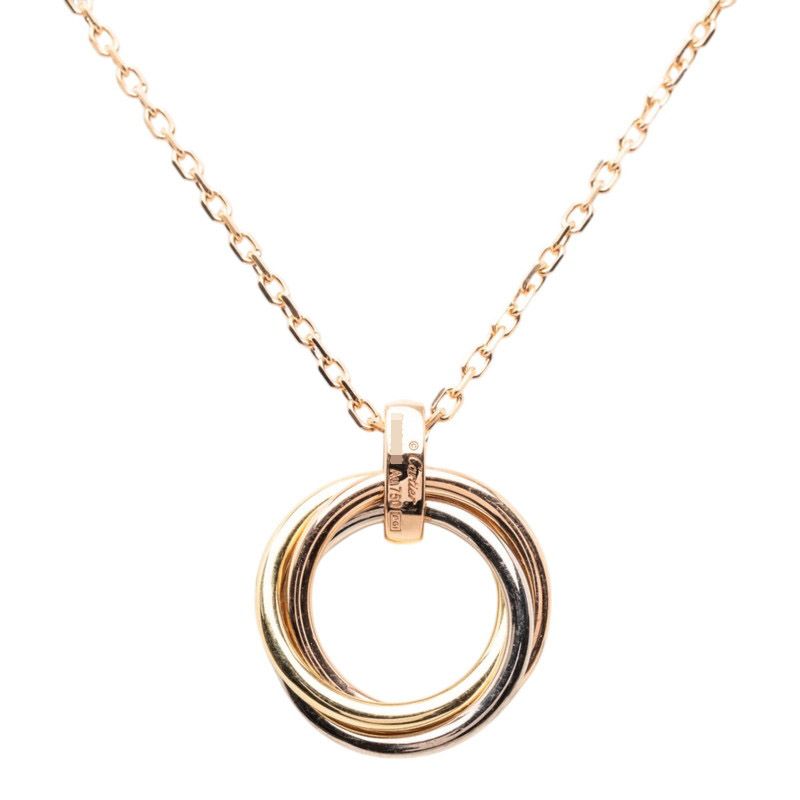 Cartier Trinity Diamond Pendant Necklace Gold Silver 18k Pink 18k Yellow White
