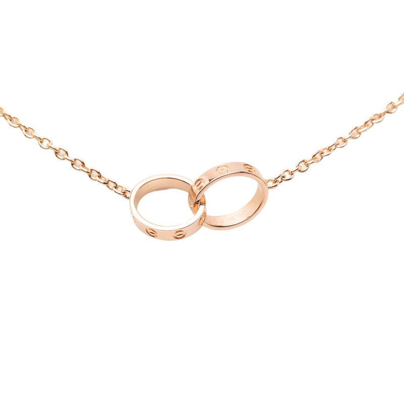 Cartier Baby Love Pendant Necklace 18k Pink Gold