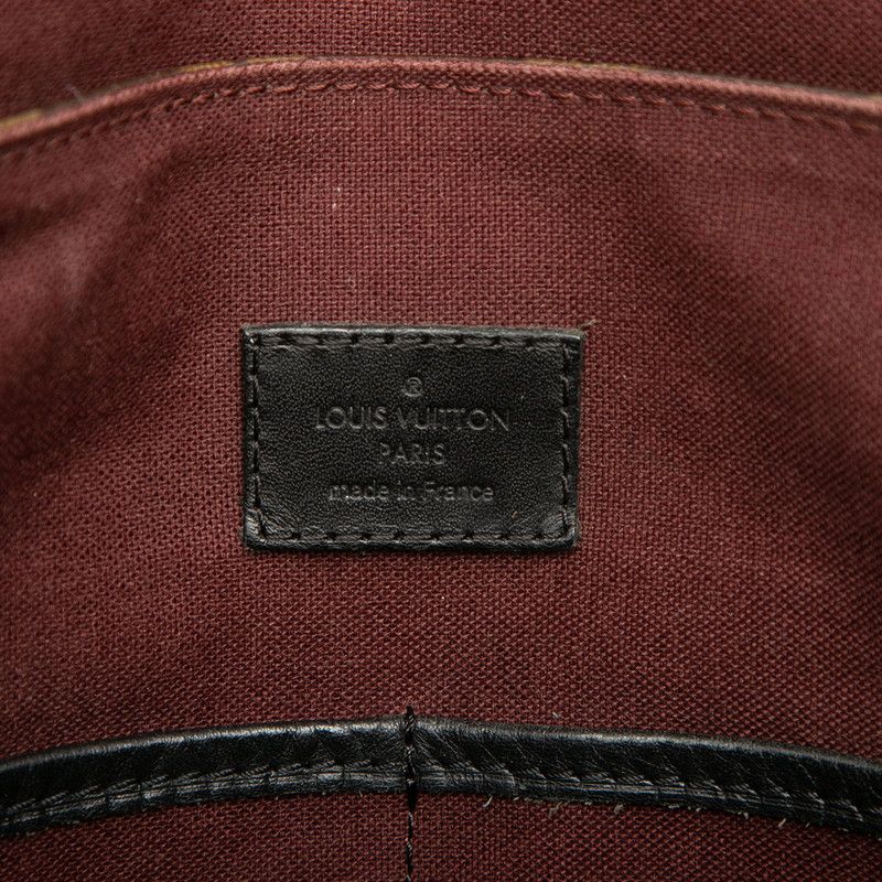 Louis Vuitton Monogram Macassar Bus MM Crossbody Shoulder Bag Brown Leather