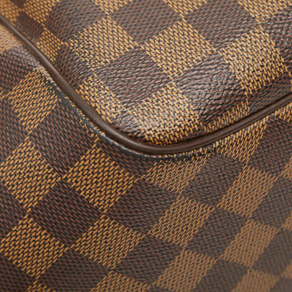 Louis Vuitton Damier Belem MM Tote Ebene Brown Leather