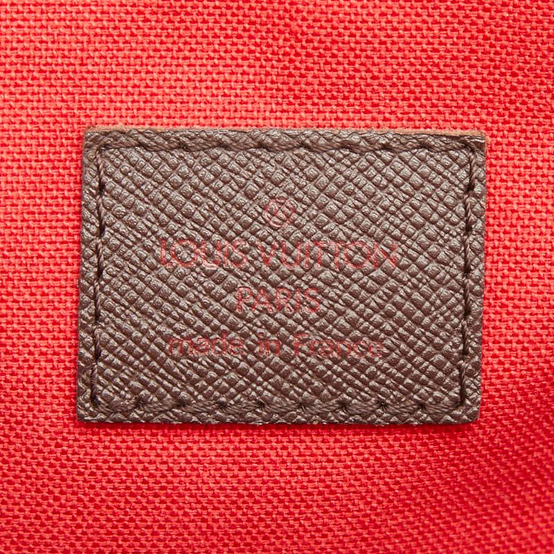 Louis Vuitton Damier Belem MM Tote Ebene Brown Leather