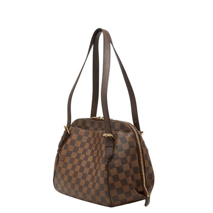 Louis Vuitton Damier Belem MM Tote Ebene Brown Leather