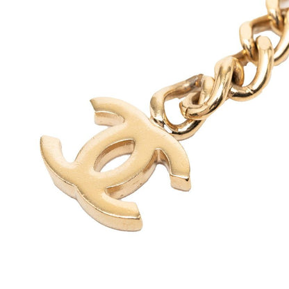 Chanel CC Logo Chain Belt Gold Pink Plated Line Stone