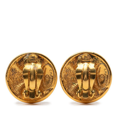 Chanel Round Earrings Gold Plated