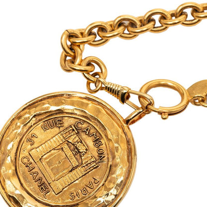 Chanel 31 Rue Cambon Paris Necklace Gold Plated