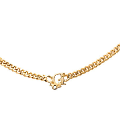 Dior Logo Necklace Gold Plated