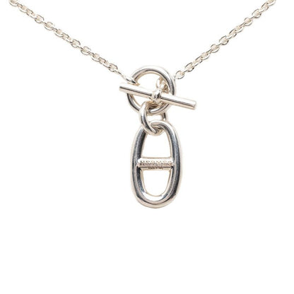 Hermes Chaine D'ancre Amulet Necklace Silver