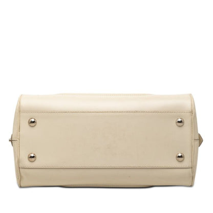 Louis Vuitton Epi Bowling Montaigne PM Handbag Yvoir White Leather