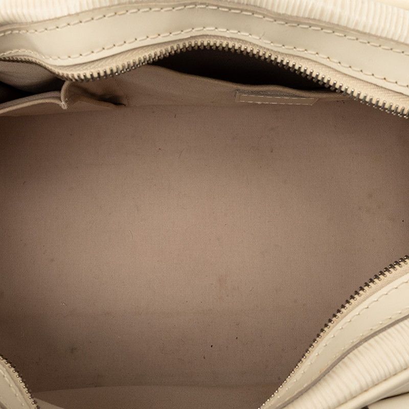 Louis Vuitton Epi Bowling Montaigne PM Handbag Yvoir White Leather