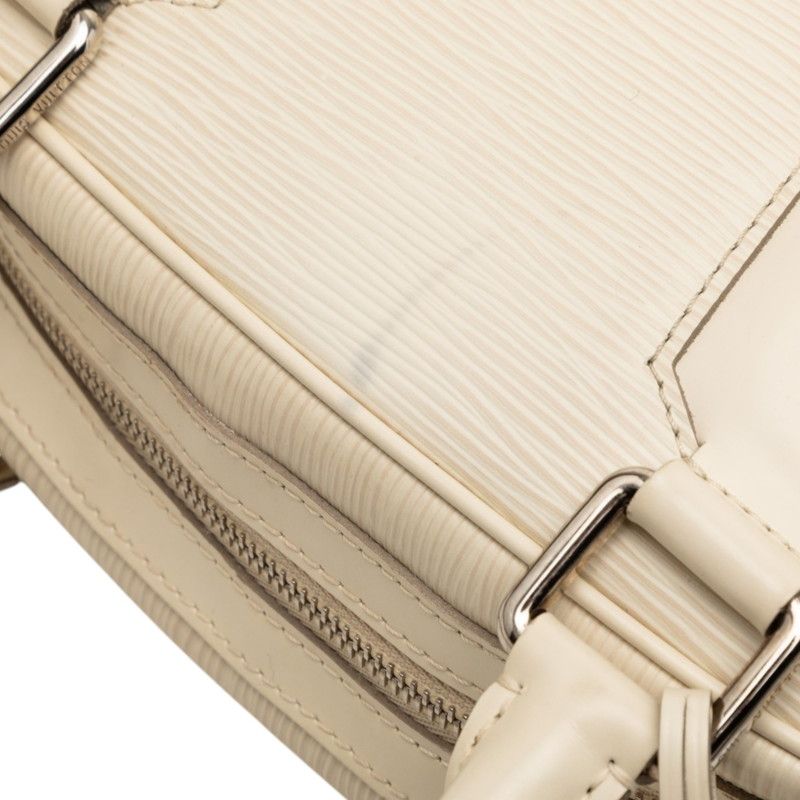 Louis Vuitton Epi Bowling Montaigne PM Handbag Yvoir White Leather