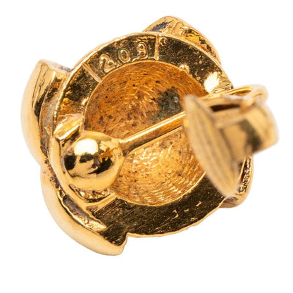 Chanel CC Logo Earrings Gold Plated