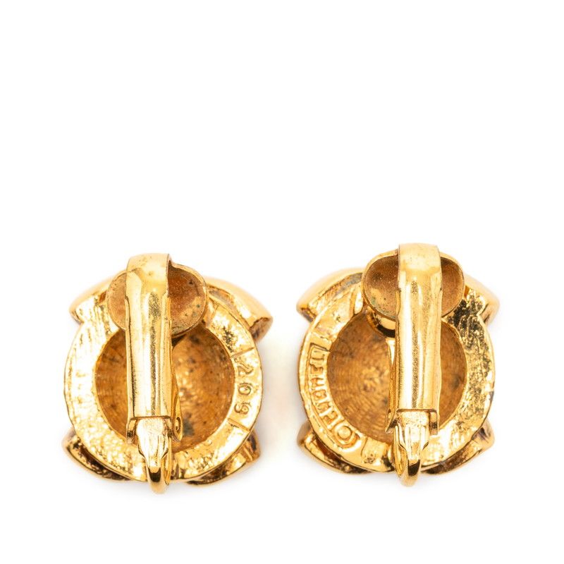 Chanel CC Logo Earrings Gold Plated