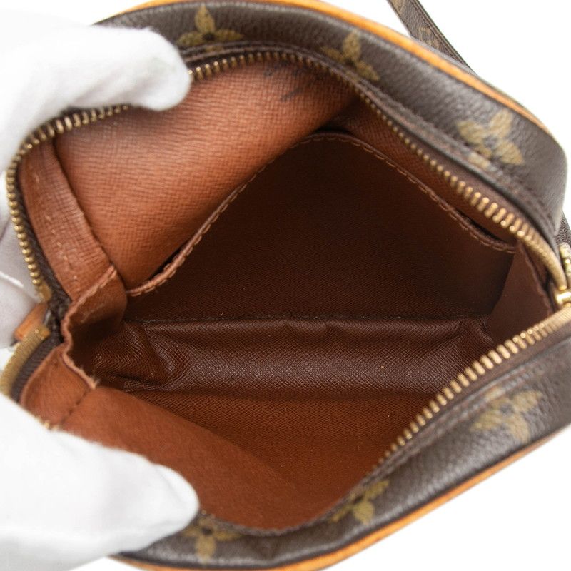 Louis Vuitton Monogram Danube Crossbody Shoulder Bag Brown Leather