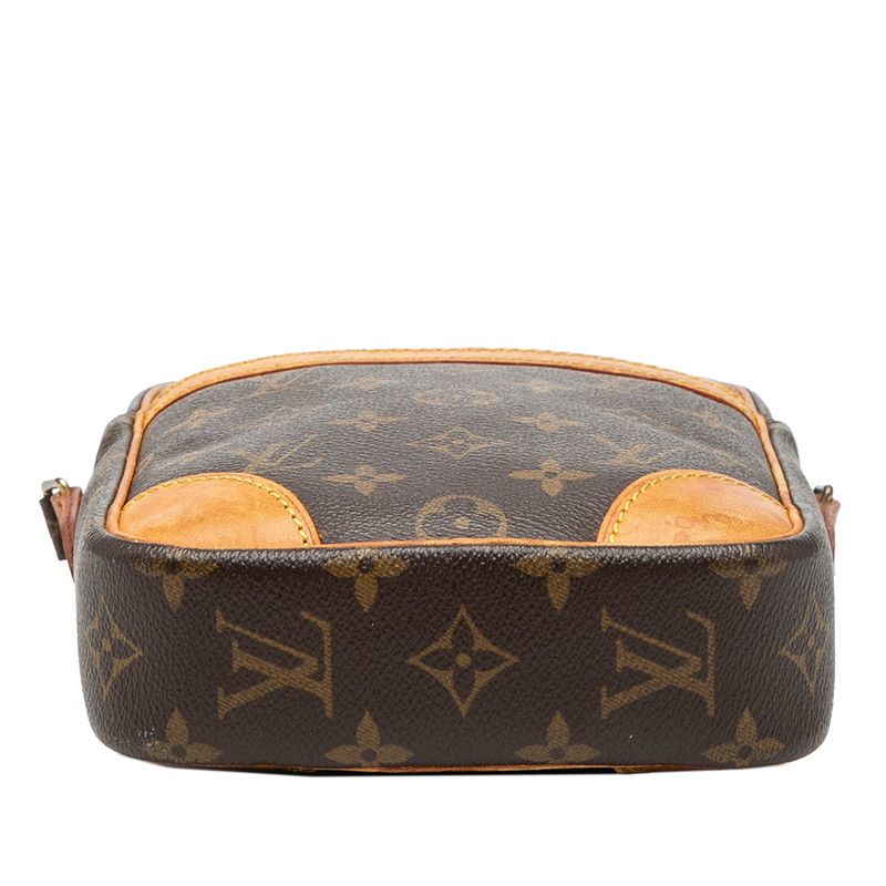Louis Vuitton Monogram Danube Crossbody Shoulder Bag Brown Leather