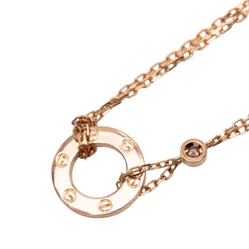 Cartier Love Circle Diamond Bracelet 18k Pink Gold