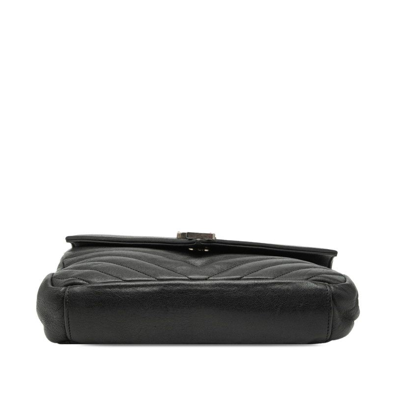 Saint Laurent Carre 2-Way Shoulder Bag Black Leather