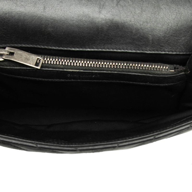Saint Laurent Carre 2-Way Shoulder Bag Black Leather