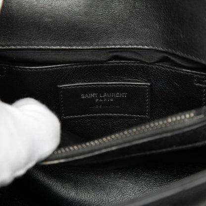 Saint Laurent Carre 2-Way Shoulder Bag Black Leather