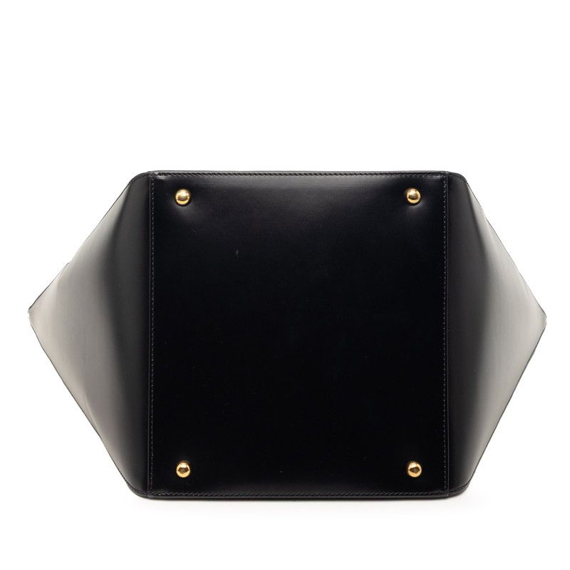 Cartier Panthere 2-Way Shoulder Bag Black Leather
