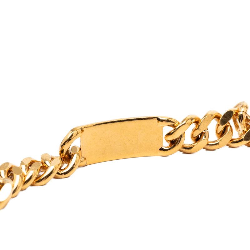 Chanel CC Logo 31 Rue Cambon Paris Plate Chain Belt Gold Plated
