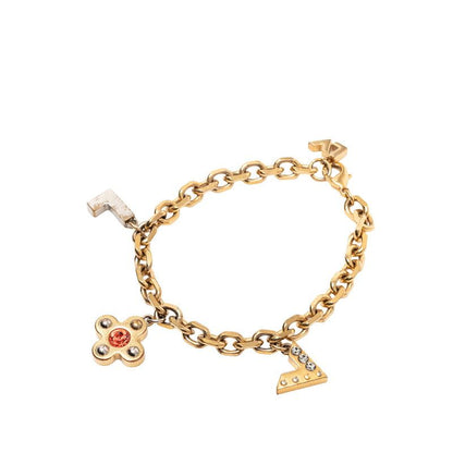Louis Vuitton Love Letters Bracelet Gold Red Plated Line Stone