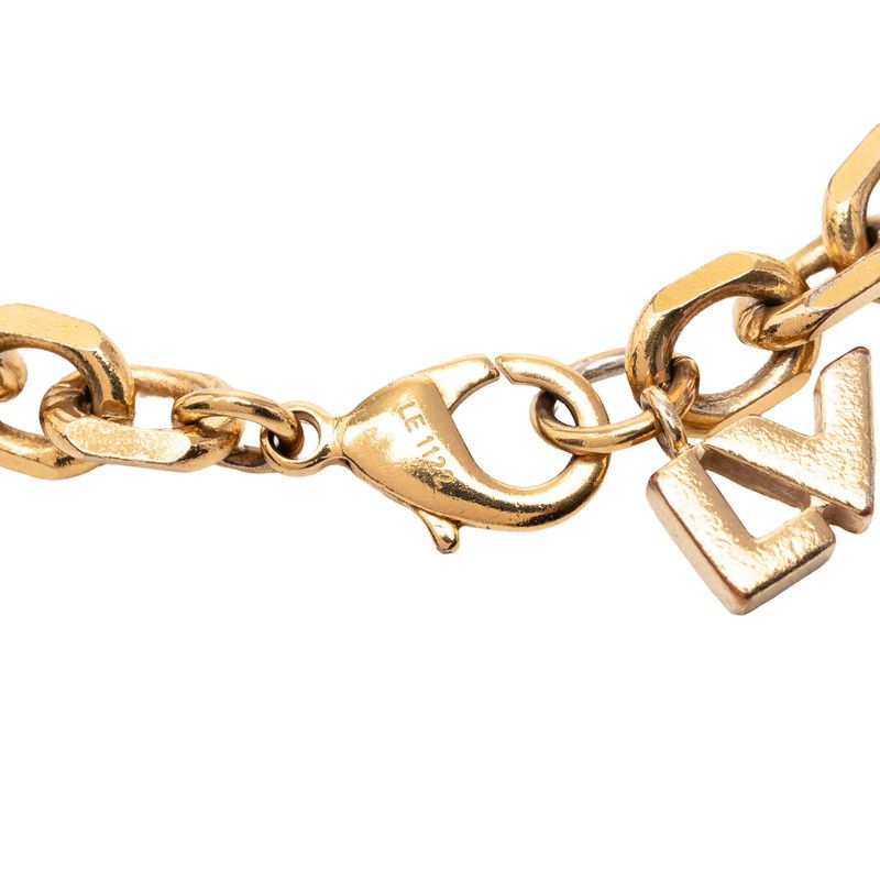 Louis Vuitton Love Letters Bracelet Gold Red Plated Line Stone