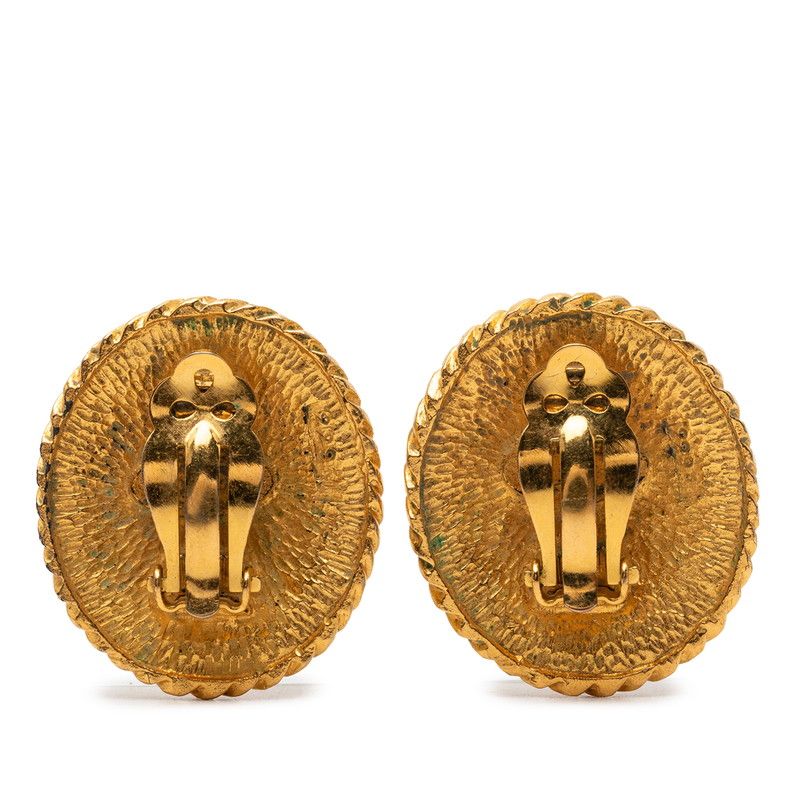 Chanel Night Riding Earrings Gold Plated