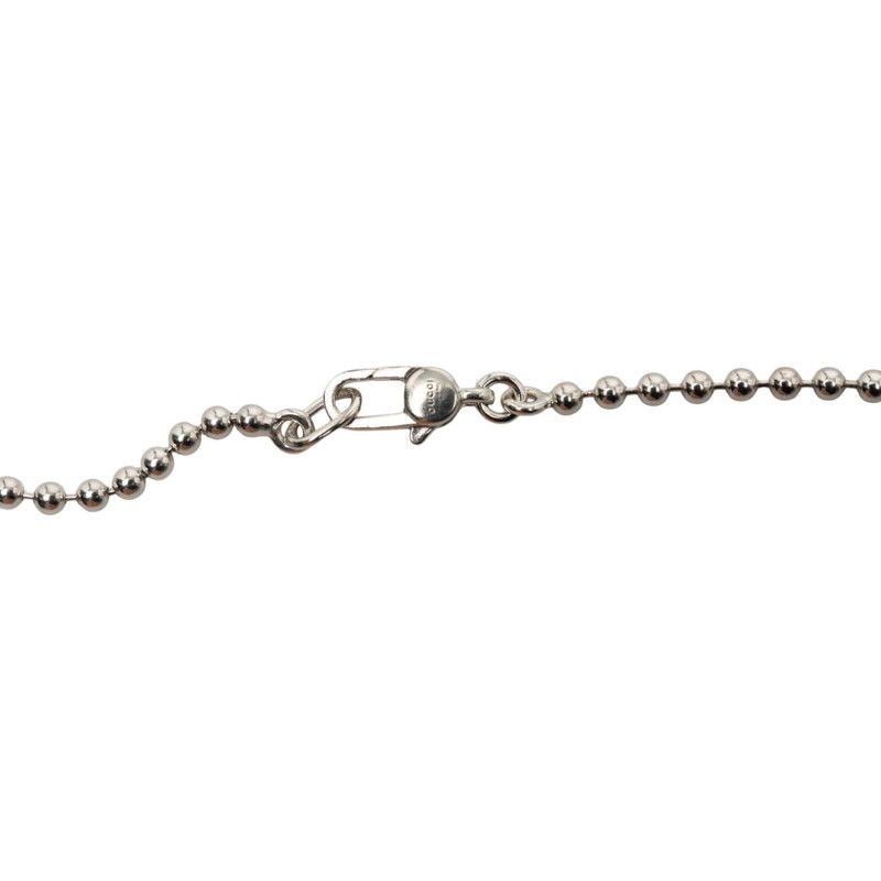Gucci Heart Necklace Ball Chain Silver