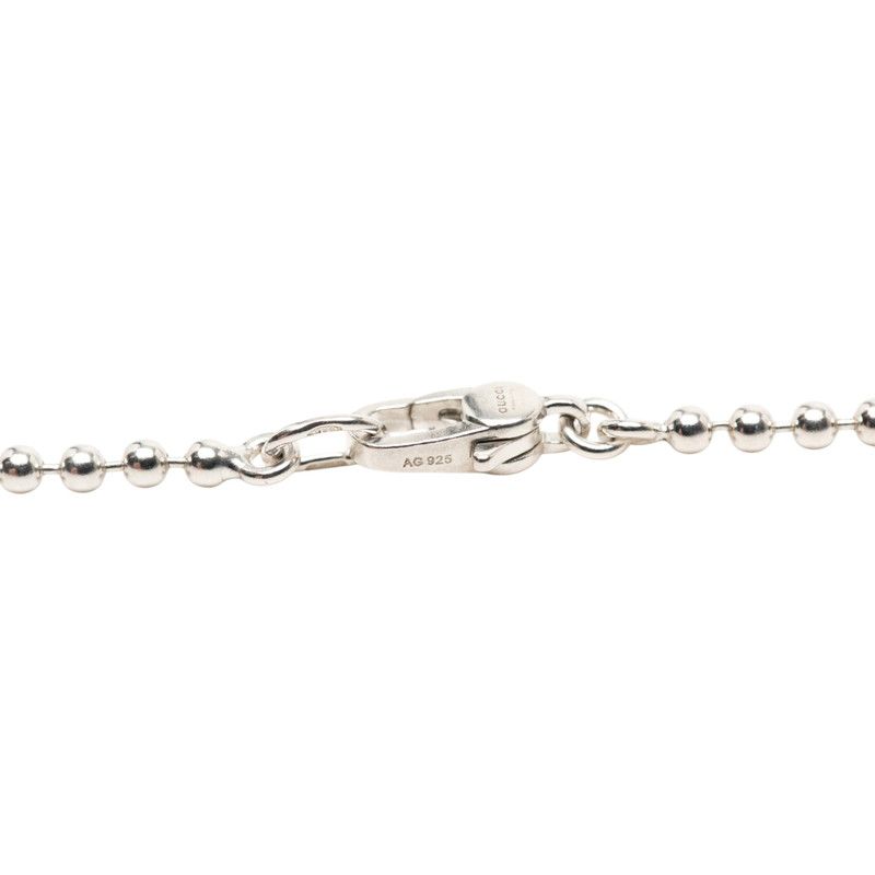 Gucci Heart Necklace Ball Chain Silver