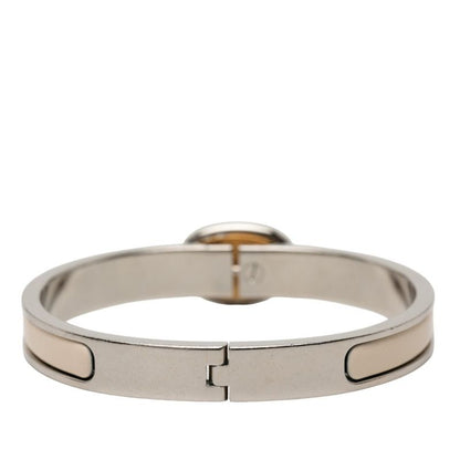 Hermes Mini Click Chaine D'ancre PM Bangle Silver Ivory Gold Metal Enamel