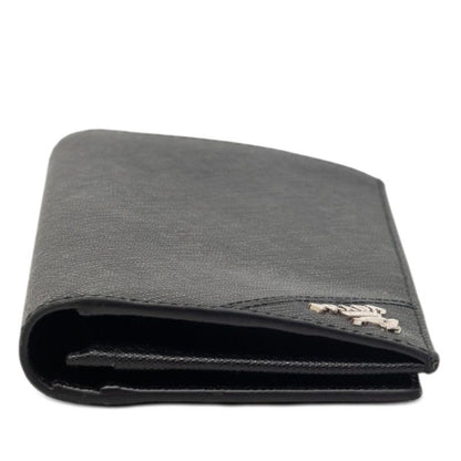 Prada Saffiano Bifold Wallet Black Leather