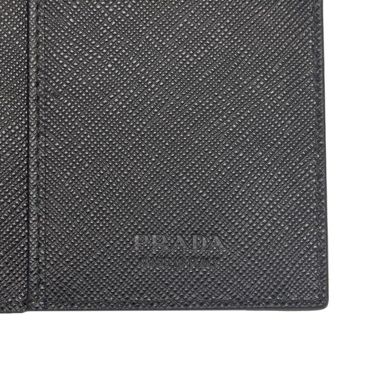 Prada Saffiano Bifold Wallet Black Leather