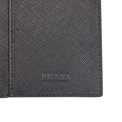 Prada Saffiano Bifold Wallet Black Leather
