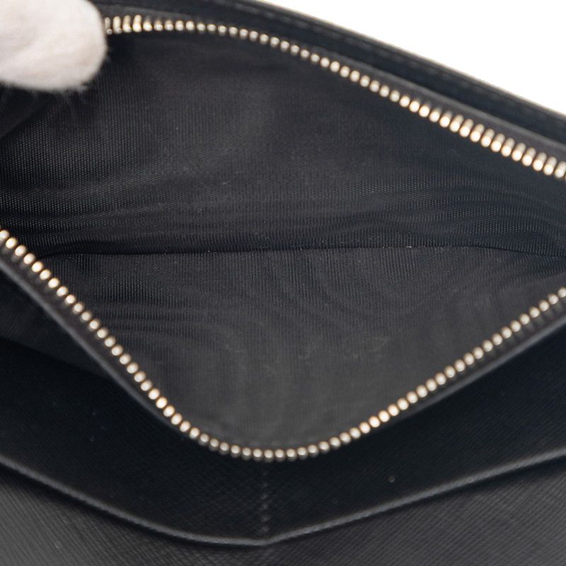 Prada Saffiano Bifold Wallet Black Leather