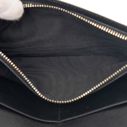 Prada Saffiano Bifold Wallet Black Leather