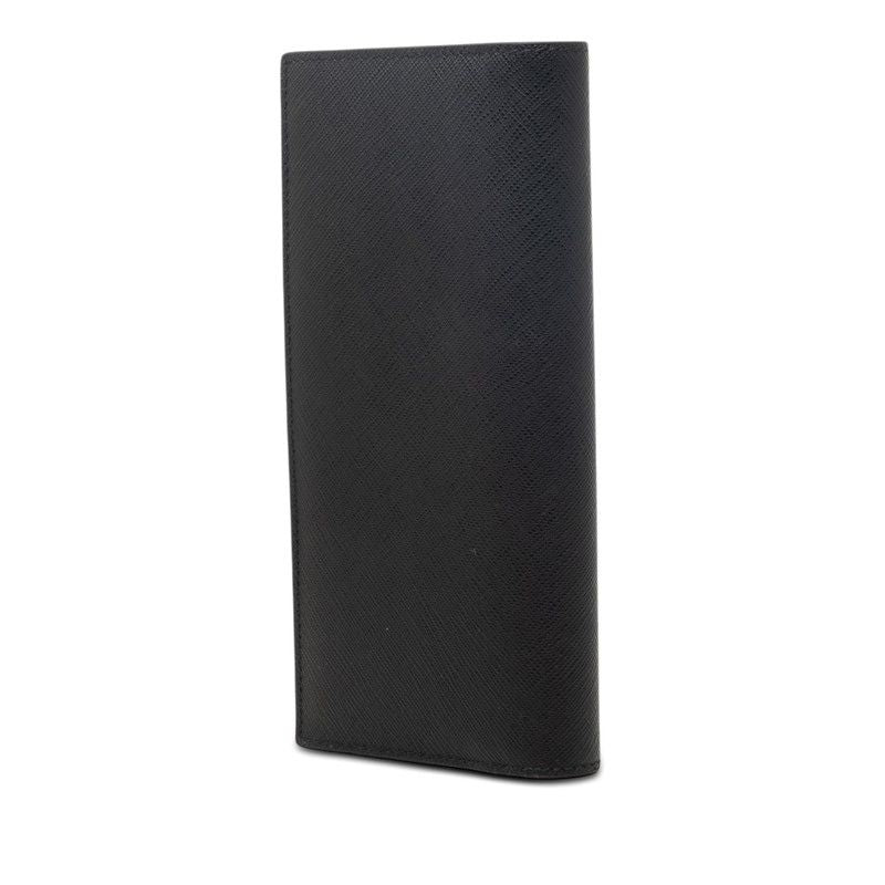 Prada Saffiano Bifold Wallet Black Leather